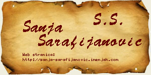 Sanja Sarafijanović vizit kartica